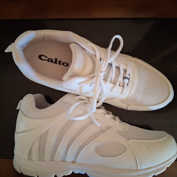 Calto Mens White Leather and Fabric Athletic Shoes Size 13 - Picture 1 of 2